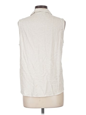 Monday Fun Sleeveless Button-Down Shirt (view 2)