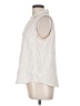 Monday Fun Ivory Sleeveless Button-Down Shirt Size L - photo 5