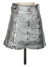 Veda 100% Leather Metallic Silver Leather Skirt Size 6 - photo 1