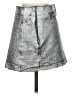 Veda 100% Leather Metallic Silver Leather Skirt Size 6 - photo 2