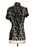 DKNY Animal Print Black Short Sleeve Blouse Size S - photo 2