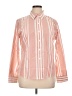 Foxcroft 100% Cotton Stripes Orange Long Sleeve Button-Down Shirt Size 16 - photo 1