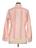 Foxcroft 100% Cotton Stripes Orange Long Sleeve Button-Down Shirt Size 16 - photo 2