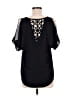 BCX Black Short Sleeve Blouse Size M - photo 2