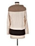 Karen Scott 100% Cotton Color Block Tan Pullover Sweater Size M - photo 2