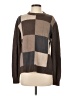 Oscar De La Renta Color Block Brown Pullover Sweater Size S - photo 1