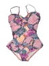 Raya Sun Paisley Purple One Piece Swimsuit Size 8 - photo 1