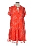 DKNY 100% Polyester Red Casual Dress Size 12 - photo 1