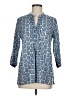 Roberta Roller Rabbit 100% Cotton Blue 3/4 Sleeve Blouse Size M - photo 1