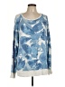 Peace Love World Print Blue Pullover Sweater Size XL - photo 1