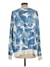 Peace Love World Print Blue Pullover Sweater Size XL - photo 2