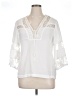 Nanette Lepore 100% Polyester White 3/4 Sleeve Blouse Size 14 - photo 1