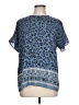 Altuzarra 100% Silk Blue Short Sleeve Silk Top Size EU 42 / US 12 - photo 1