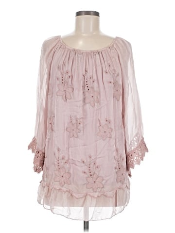 MADE IN ITALY Long Sleeve Blouse (view 1)