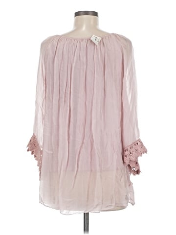 MADE IN ITALY Long Sleeve Blouse (view 2)