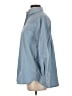 Athleta Solid Blue Long Sleeve Button-Down Shirt Size XXS - photo 5