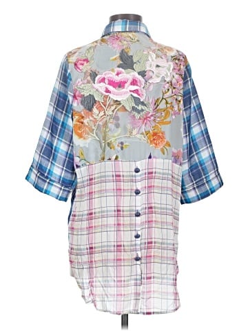 Soft Surroundings 3/4 Sleeve Button-Down Shirt (view 2)