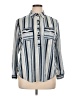 Love Potion 100% Polyester Stripes Blue Long Sleeve Blouse Size 1X - photo 1