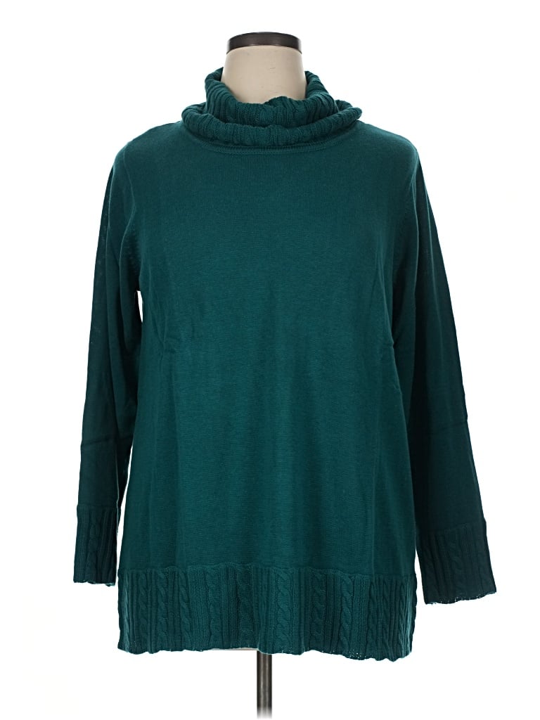 Pre-owned D&co. Turtleneck Sweater In Teal