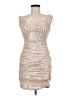 Hello Molly 100% Polyester Metallic Silver Cocktail Dress Size 6 - photo 1