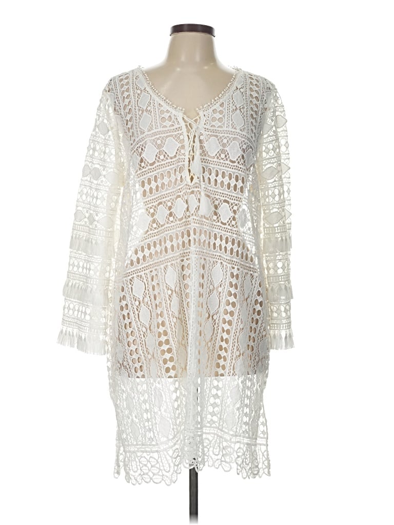 Pre-owned Talbots Swimsuit Cover Up In White