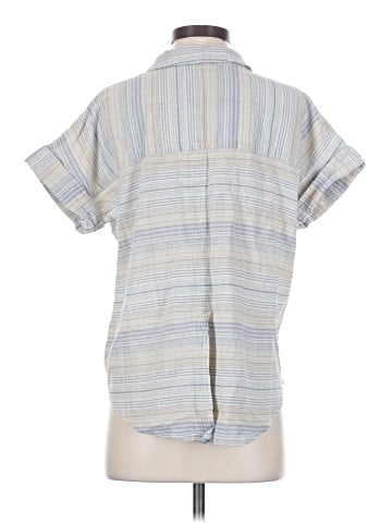Madewell Crinkle Hayden Popover Top in Stripe (view 2)