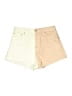 Pull&Bear Color Block Ivory Shorts Size 6 - photo 1