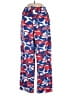 Reebok 100% Cotton Print Red Casual Pants Size S - photo 1