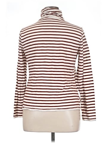 Madewell Whisper Cotton Turtleneck in Baker Stripe (view 2)