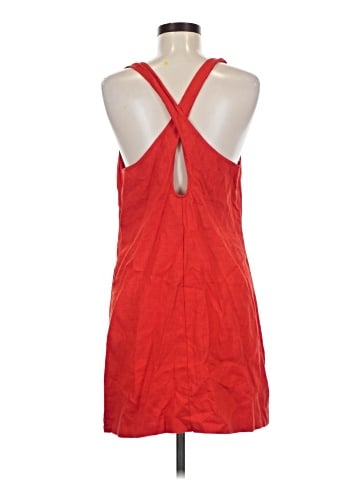 Madewell Cross-Back A-Line Mini Dress in Linen (view 2)