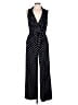 Nina Leonard Polka Dots Black Jumpsuit Size L - photo 1