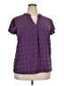Blooming Jelly Purple Short Sleeve Blouse Size XXL - photo 1