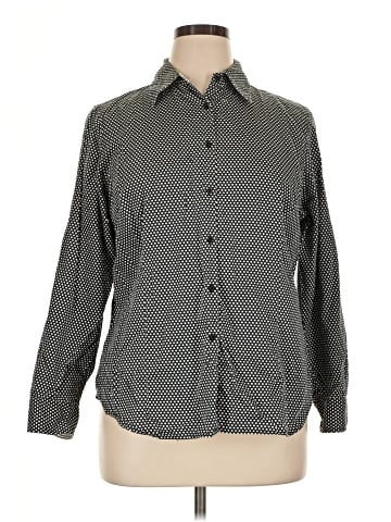 Jones New York Signature Long Sleeve Button-Down Shirt (view 1)