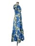 CeCe 100% Cotton Tropical Floral Blue Casual Dress Size M - photo 4