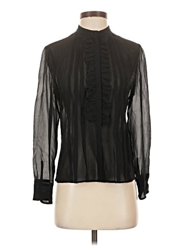 Victor by Victor Alfaro Long Sleeve Silk Top (view 1)