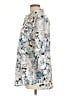 Karl Lagerfeld Paris Print Silver 3/4 Sleeve Button-Down Shirt Size L (estimated) - photo 5