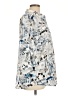 Karl Lagerfeld Paris Print Silver 3/4 Sleeve Button-Down Shirt Size L (estimated) - photo 4