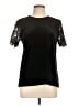 Karl Lagerfeld Paris Black Short Sleeve Top Size L - photo 1