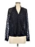 Jennifer Lopez 100% Polyester Black Long Sleeve Blouse Size M - photo 1