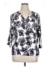 Fun2Fun 100% Rayon Silver 3/4 Sleeve Blouse Size 1X - photo 1