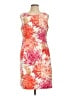 Studio 1 100% Polyester Tropical Orange Cocktail Dress Size 12 - photo 1