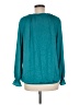 Left Coast by Dolan 100% Polyester Teal Long Sleeve Blouse Size 8 - photo 2