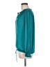 Left Coast by Dolan 100% Polyester Teal Long Sleeve Blouse Size 8 - photo 5