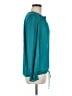 Left Coast by Dolan 100% Polyester Teal Long Sleeve Blouse Size 8 - photo 4