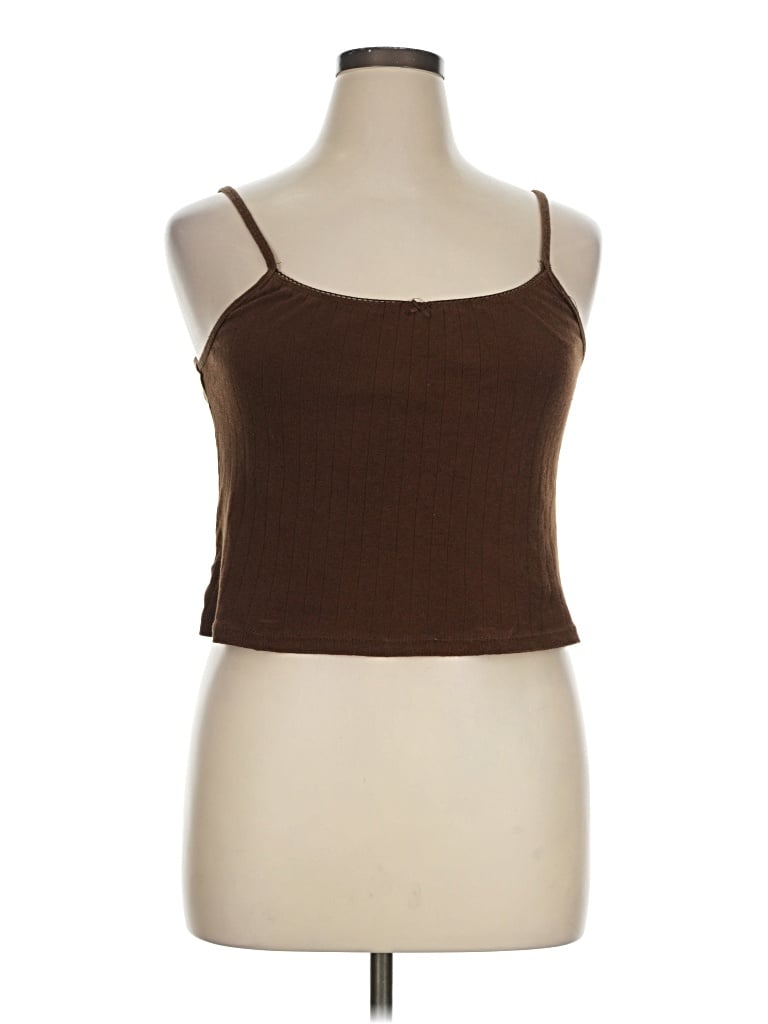 Pre-owned Just Polly Tank Top Brown Strapless Neckline Tops