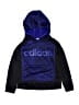 Adidas 100% Polyester Black Pullover Hoodie Size 8 - photo 1