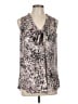 Classiques Entier 100% Silk Gray Sleeveless Silk Top Size L - photo 1