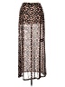 Afends Animal Print Brown Silver Casual Skirt Size L - photo 1