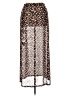 Afends Animal Print Brown Silver Casual Skirt Size L - photo 2