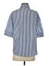 Shein Stripes Blue Short Sleeve Button-Down Shirt Size 2 - photo 2